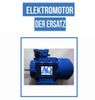 Elektromotor 68) Elektromotoren Glossar Sevicefaktor hier der neue B3 E Motor - der E Motor mit Redundanz beim Austausch, im Bild der E Motor von der Seite (Farbe blau).