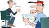 Elektromotor Glossar Blog Dialog Angebot anfordern für E Motor, wenn der ERlektriker ratlos ist, hier im Dialog Anbieter und Elektrker, im Bild die beiden Cartoons zusammen. 