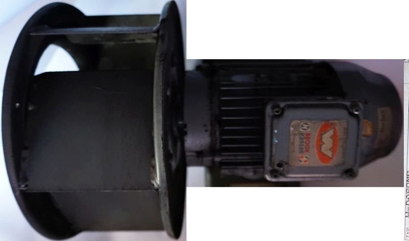 Elektromotor nutzlos wie ein leerer Kugelschreiber - wann ja - wann flicken - wann ersetzen, genau so stellt sich sofort die Frage. Im Bild dazu ist das Beispiel von einem (Heißgas) Entrauchungsventilator zu sehen.