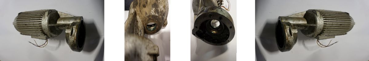 Elektromotor Reparatur mit Festpreis, AQ Pluss Motoren macht den mit neu wickeln neu lagern zu festen Kosten, das Getriebe muss - OK sein, die E Motorkosten sind dann fix, im Bild ein typischer nicht ersetzbarer Getriebemotor ... E Motor durchgebrannt - es passt nichts !!