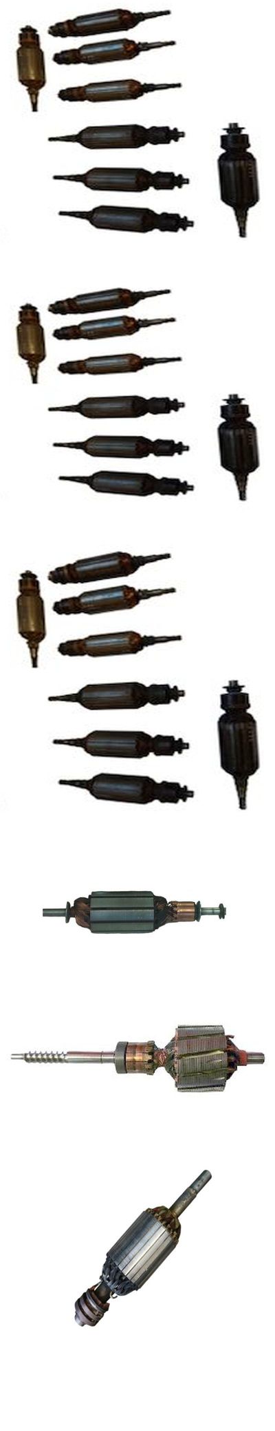 Elektromotor Reparatur-Sonderaktion  Entlastung für Fachbetrieb wir machen auch die kleinen Anker, so wie im Bild hier die 27 verschiedenen Formen und Größen, - klar.