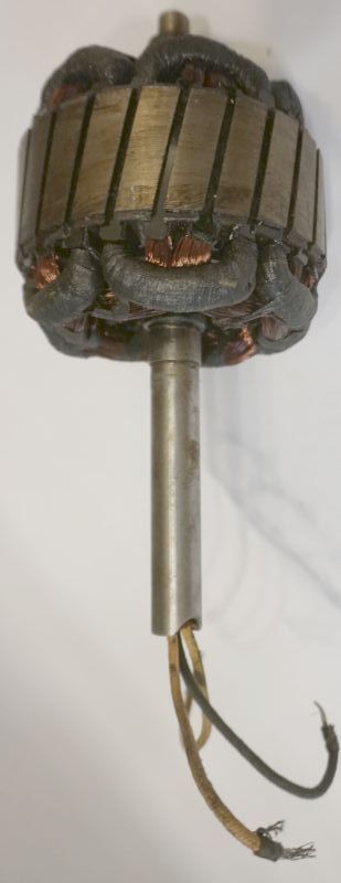 Elektromotor verliert seine Leistung seine Power, die AQ Pluss Instandsetzung des Rotors hilft, im Bild das Beispiel Rotor mit Wicklung zu sehen (Aussenläuferrotor)